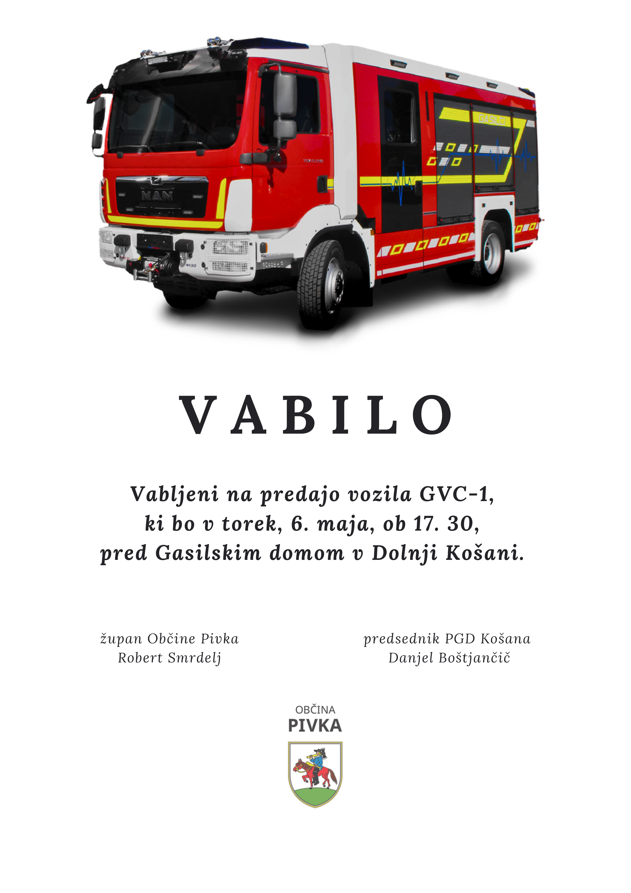 vabilo_predaja GVC 1 PGD Košana